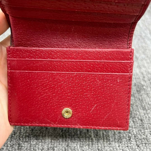 100% Authentic GUCCI Blooms Brown Canvas Wallet - Picture 7 of 10